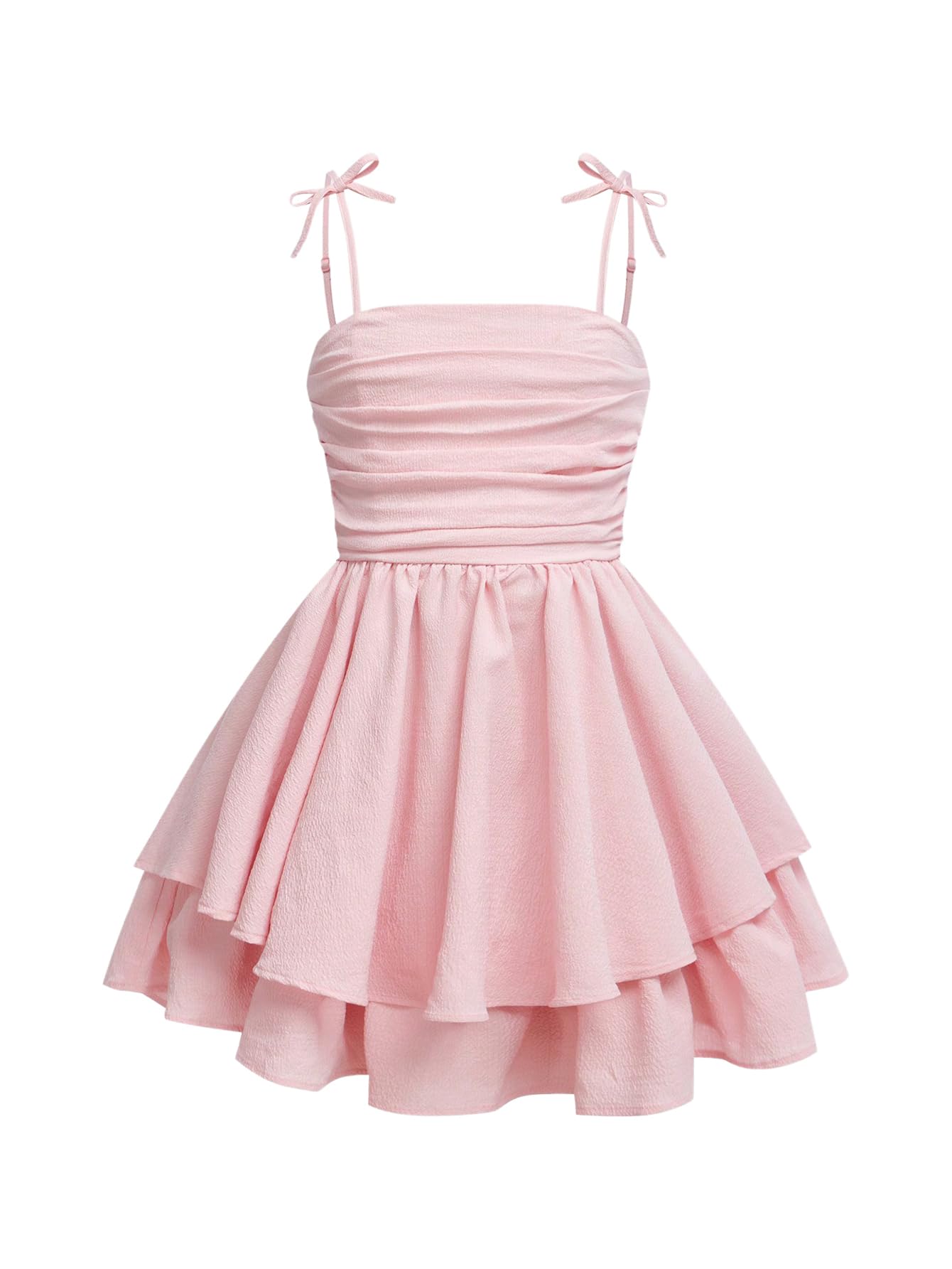 RoseSeek Flowy Ruched Smocked Cami Dress