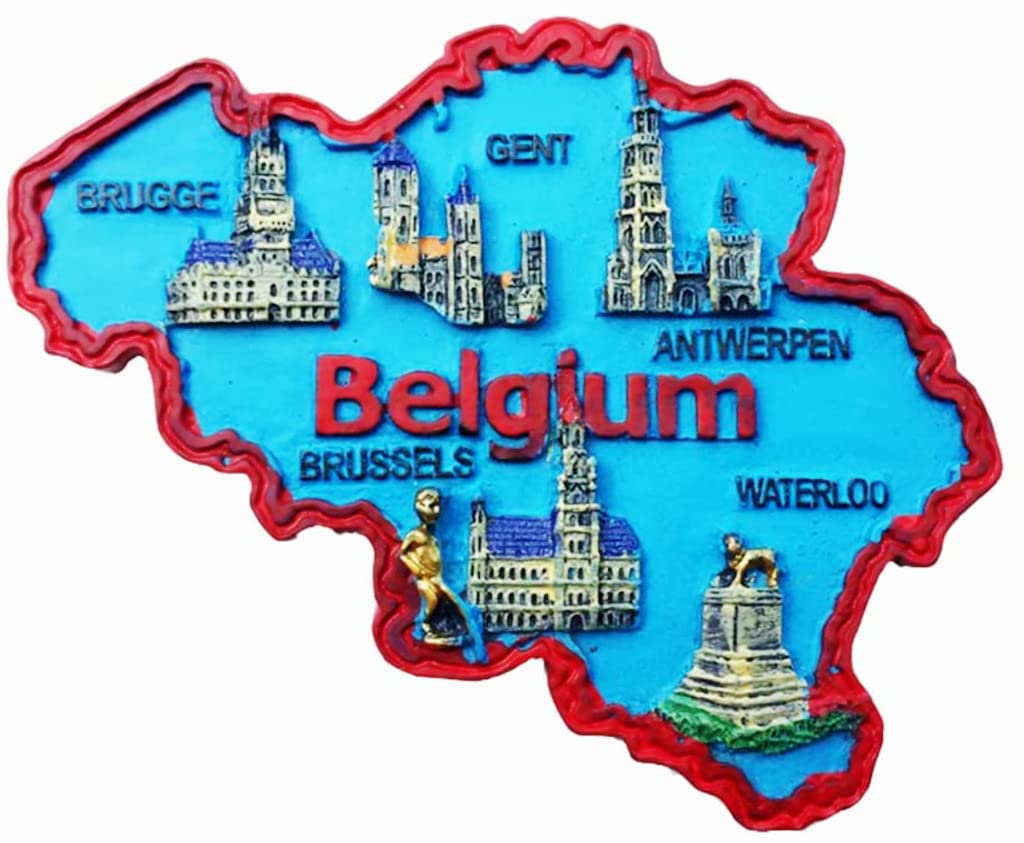 Altko Belgium Map Magnet Fridge Refrigerator Magnet Decoration Sticker Souvenir Resin Crafts Kitchen Whiteboard