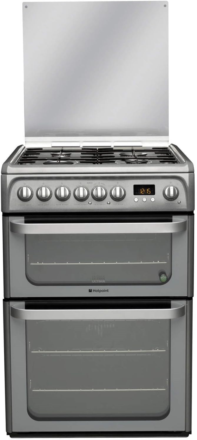 Hotpoint Ultima 60cm Double Oven Dual Fuel Cooker - Graphite