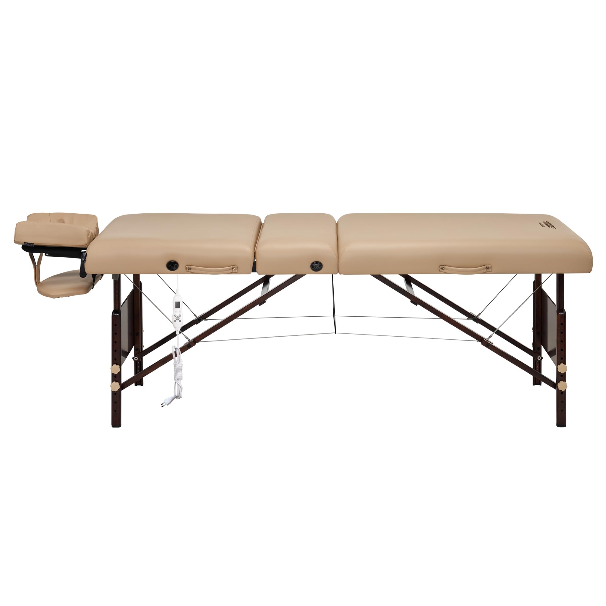 Master Massage Del Ray Salon Therma Top - Lettino pieghevole per massaggi e cosmetici, riscaldabile, schienale regolabile con cuscino musicale, altoparlante Bluetooth