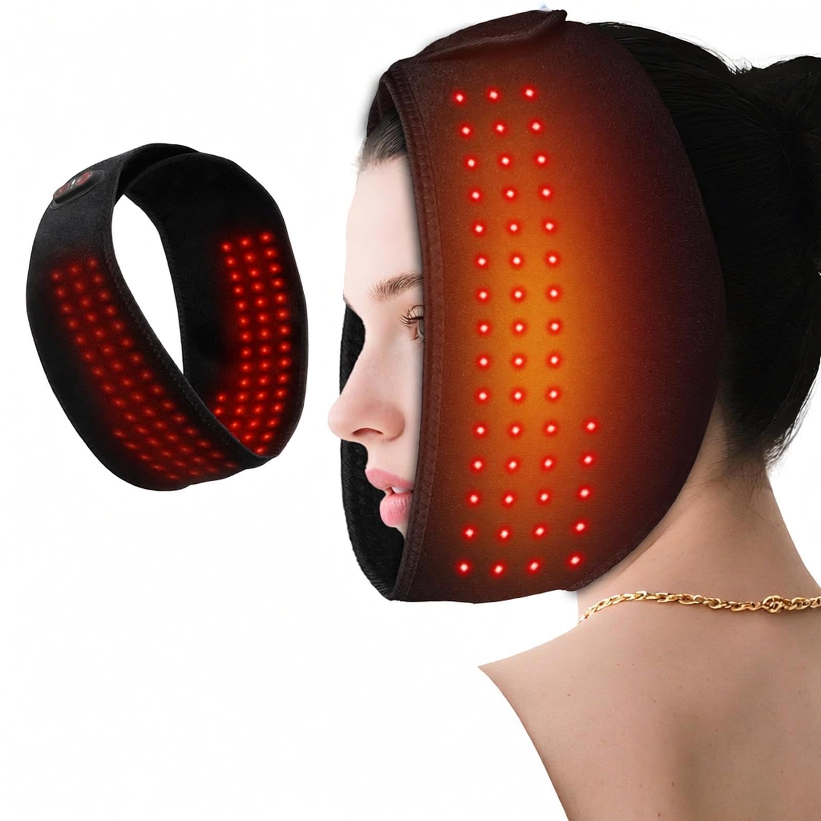 Bande Chauffante sans Fil avec Thérapie par Lumière Rouge