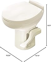 Vista 2 de Thetford 42171 Aqua-Magic Residence High Profile, retrete para cámper, color hueso