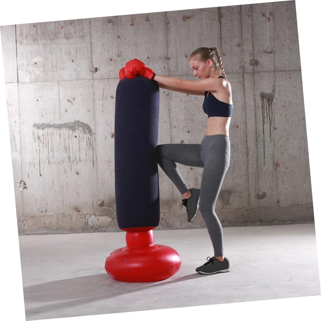 KOMBIUDA 1.6m Inflatable Fitness Sandbags PVC Boxing Post for Boys and Girls Adults Workout Sandbags Exercise Bag Height