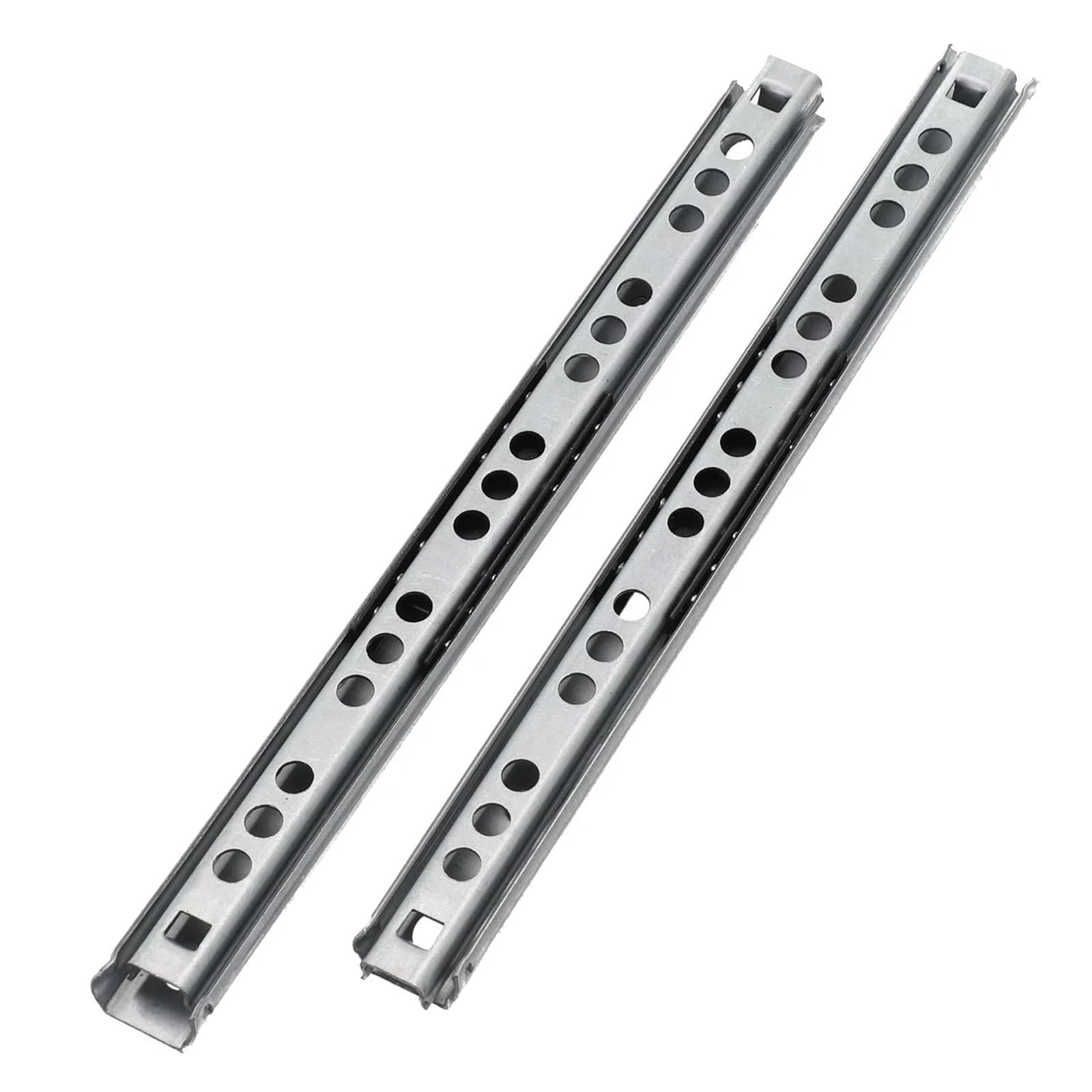 Drawer Slides Drawer Slide Ball Guide Two Sections Steel Fold Rail Furniture 2pcs(8 inch)