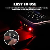 Vista 5 de NTNEV 4PCS Lámpara de Atmósfera Interior de Coche LED USB, Mini Luces LED USB para Decoración del Automóvil, Kit de Iluminación Ambiental, Interfaz