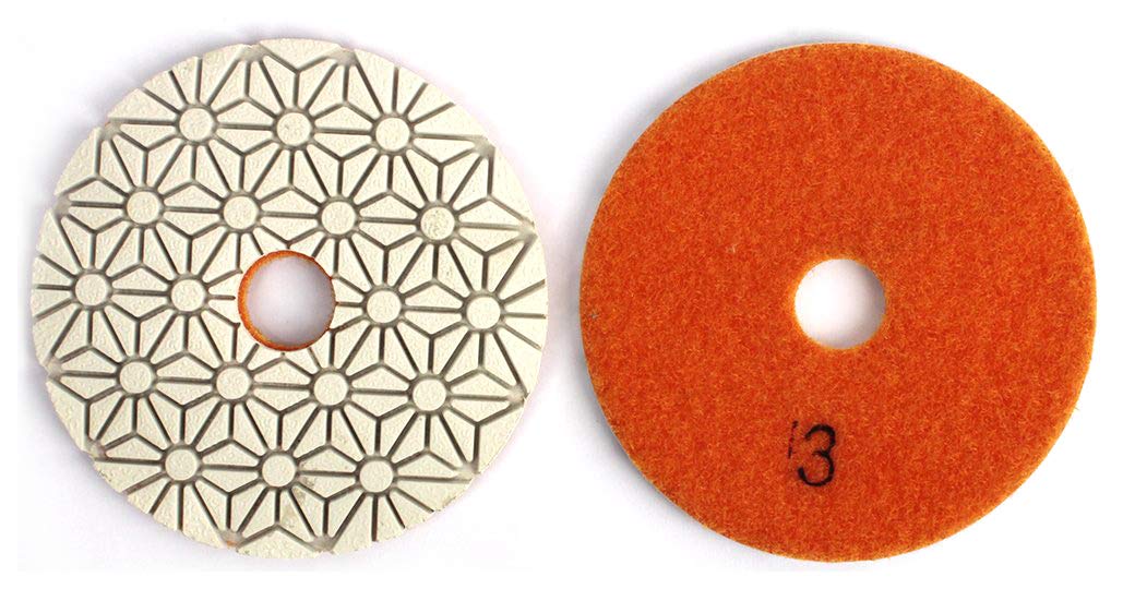 Disque abrasif à 3 marches Z-LION pour meulage flexible de granit et marbre 10 cm