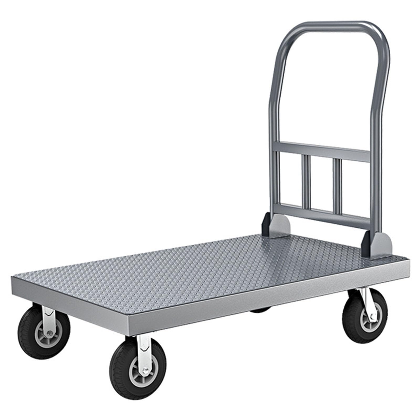 Carrello Piattaforma Piatta Ruote Ammortizzate Portatile Pieghevole per carichi Pesanti Industriale a Spinta per Un Facile Trasporto/Sollevamento Pesante 1000 kg