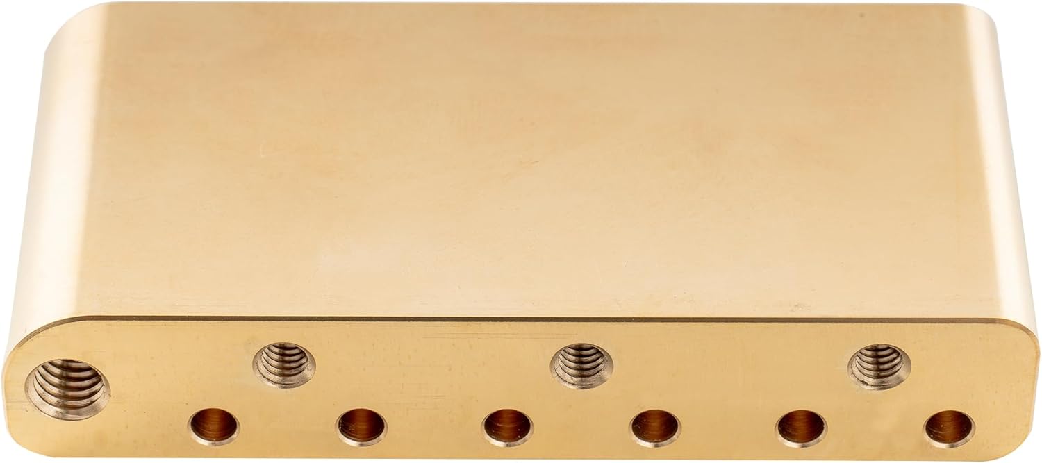 Musiclily Ultra 52.5mm (2-1/16 inch) Full Solid Brass 36mm Short Tremolo Block for Indonesia made Squier Affinity and Bullet Series Electric Guitar Bridge