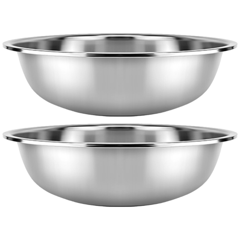 Set de 2 tazones grandes de acero inoxidable para cocina miniatura 7