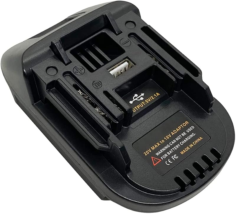 Converter for Milwaukee/Dewalt to Makita Battery Adapter | Compatible with Dewalt 20V/ Milwaukee M18 18V Lithium-ion Batteries, Work for Makita 18v Cordless Power Tools