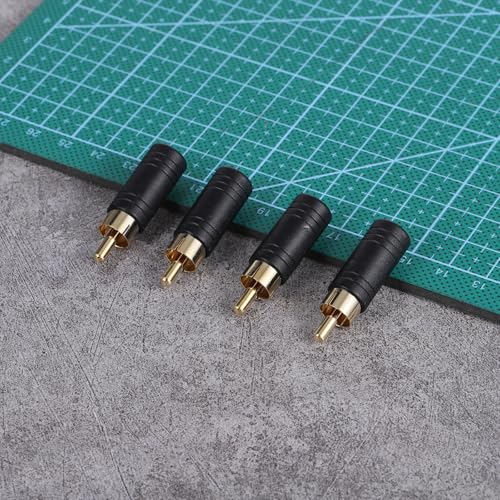 Adaptador 6.35mm a RCA macho, pack 4 unidades miniatura 7