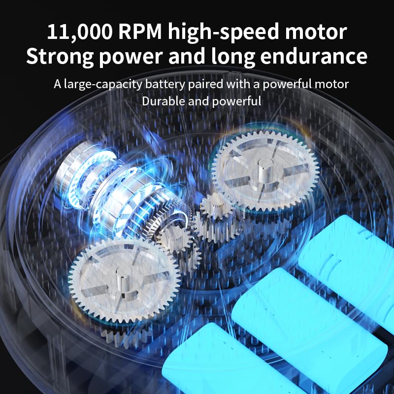 Electric Body Brush, Wall-Mounted Body Brush with Soft Bristles, Rechargable Body Shower Brush for Cleansing, Exfoliating, Massage, with Bath Brush Heads,Presents for Women Men Relaxation at Office - Image 7