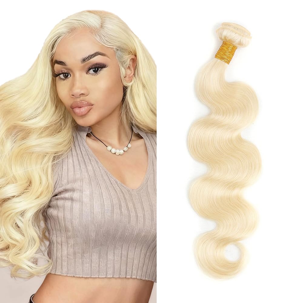 Photo 1 of 300g 613 Body Wave Bundle 22 Inch Blonde Human Hair Body Wave One Bundle Brazilian 613 Bundles Virgin Remy Hair Extensions
