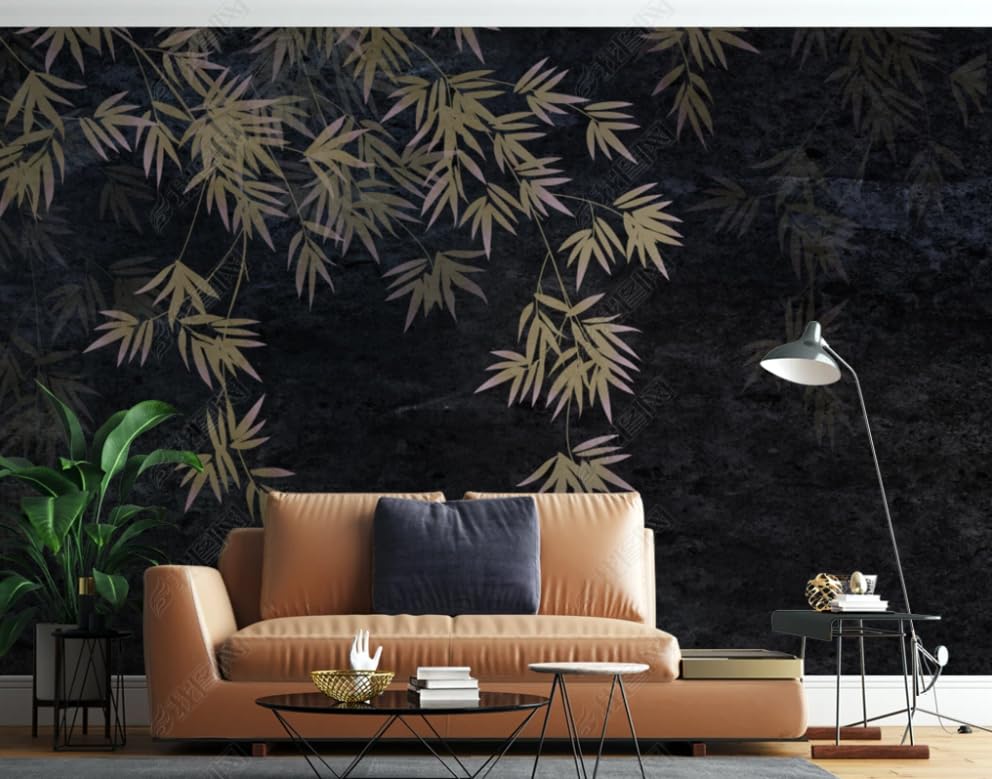 Papier peint bambou zen intissé pour masquer grand mur
