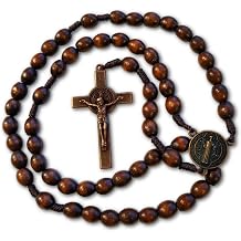 Copper and Wood St. Benedict Catholic Rosary - Handmade - Catholic or Christian Gift Rosaries