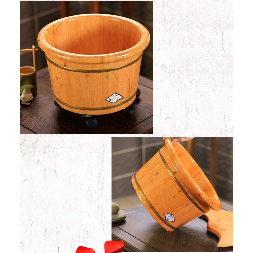 Secchio per pediluvio in legno Secchio in legno per pedicure, vasca idromassaggio per pediluvio, vaschetta per pediluvio per adulti, secchio per immersione dei piedi, vasca per pediluvio per ammollo