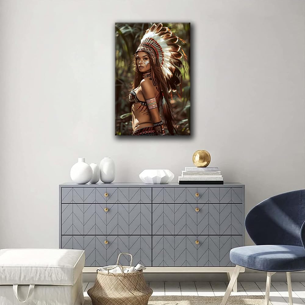 Amazon.co.jp: MUZHINING ネイティブアメリカンのウォールアート