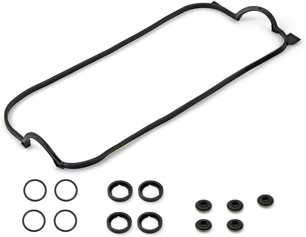 Vincos Engine Valve Cover Gasket Set w/Spark Plug Tube Seals and Grommets 12341PT0000 VS50365R VCHO012 036-1791 Compatible with Accord 156CC 90-93 F22B2 94-97 Odyssey 95-97 Prelude F22A1 93-96 2.2L