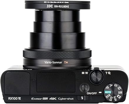 JJC Dedicated Metal Filter Adapter Lens Adapter for Sony ZV-1 II RX100 VII VI RX100M7 RX100M6 for Canon G5X Mark II Installing 52mm UV CPL ND Filter,Includes 52mm Snap-On Lens Cap & Cap Keeper String