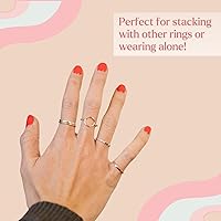 Vista 3 de Nova Stacking Ring – Handmade Rings for Women—Stackable Rings