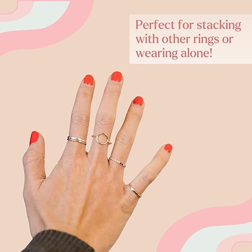 Miniatura 3 de Nova Stacking Ring – Handmade Rings for Women—Stackable Rings