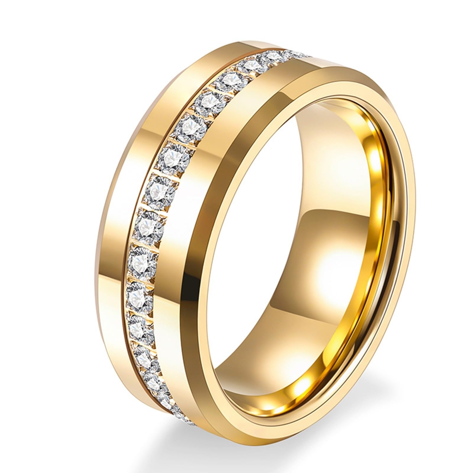 Anillo Compromiso Pareja Tungsteno 6/8 mm, Anillos Personalizados 12 a 30