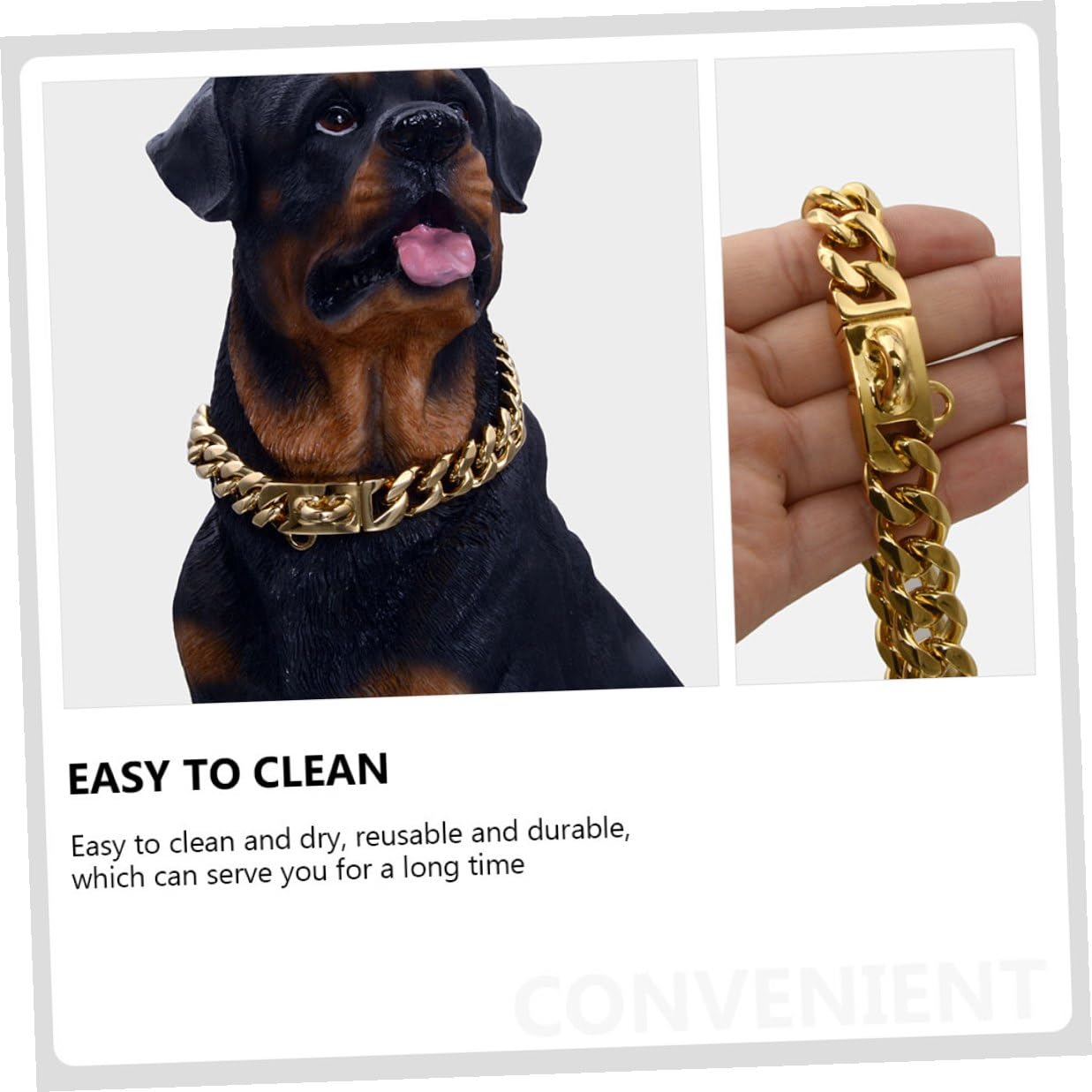 SUPVOX Collare per Cani Resistente all Usura in Acciaio Inossidabile Design Elegante per Cuccioli Adatto Piccoli Animali Domestici come Gatti e Cani Accessorio per Foto e Occasioni Specia