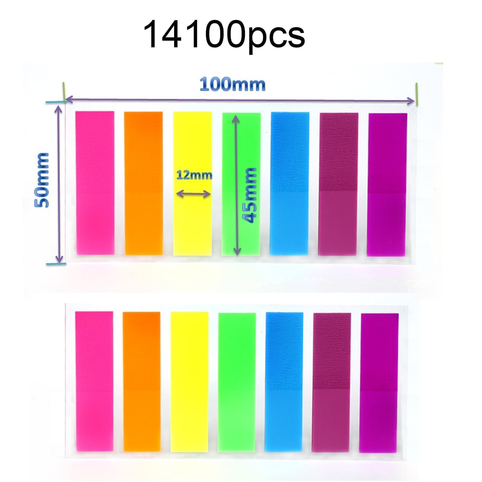 Sticky Color Tabs 14100Pcs Sticky Tabs, Page Markers Tabs, 7 Color Tabs, Sticky Notes ...