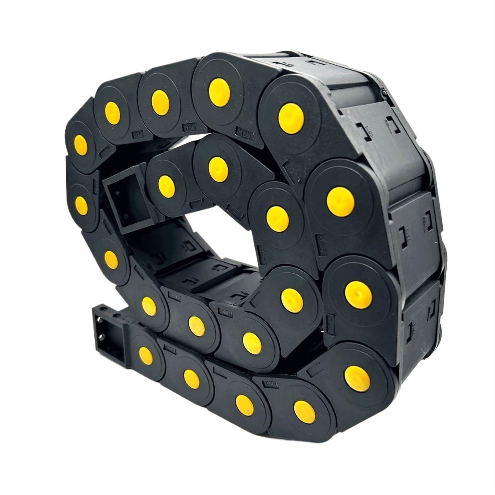 Porta Filo Catena portacavi R100 da 1 metro 18mm 25mm 35mm 45mm Catena portacavi Telaio di traino completamente chiuso con connettore Parti di macchine del router CNC Protezione Mobile(45x75mm)