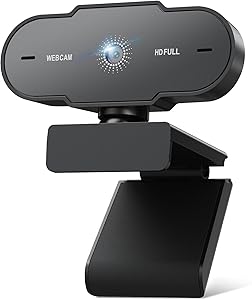 veorkide Webcam – Cámara PC con Micrófono Anti-Ruido Soporte Giratorio 360° Ajustable Camara Web Soporta Youtube Streaming…