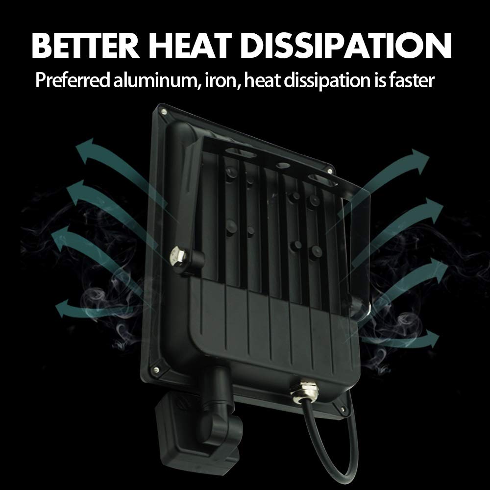 Iluminación Al aire libre Foco LED proyector de luz de inundación del sensor de movimiento LED 220V 50W 30W 10W lámpara de pared reflector IP65 impermeable de la iluminación Bombillas doméstica