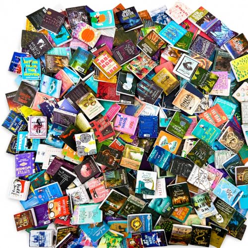 LUFEEMGA 340pcs Mini Books Miniatures,mini Brands Books for Anxiety Bookshelf, Mini Things House Decor, DIY Crafting, Accessories Mini Miniatures Books