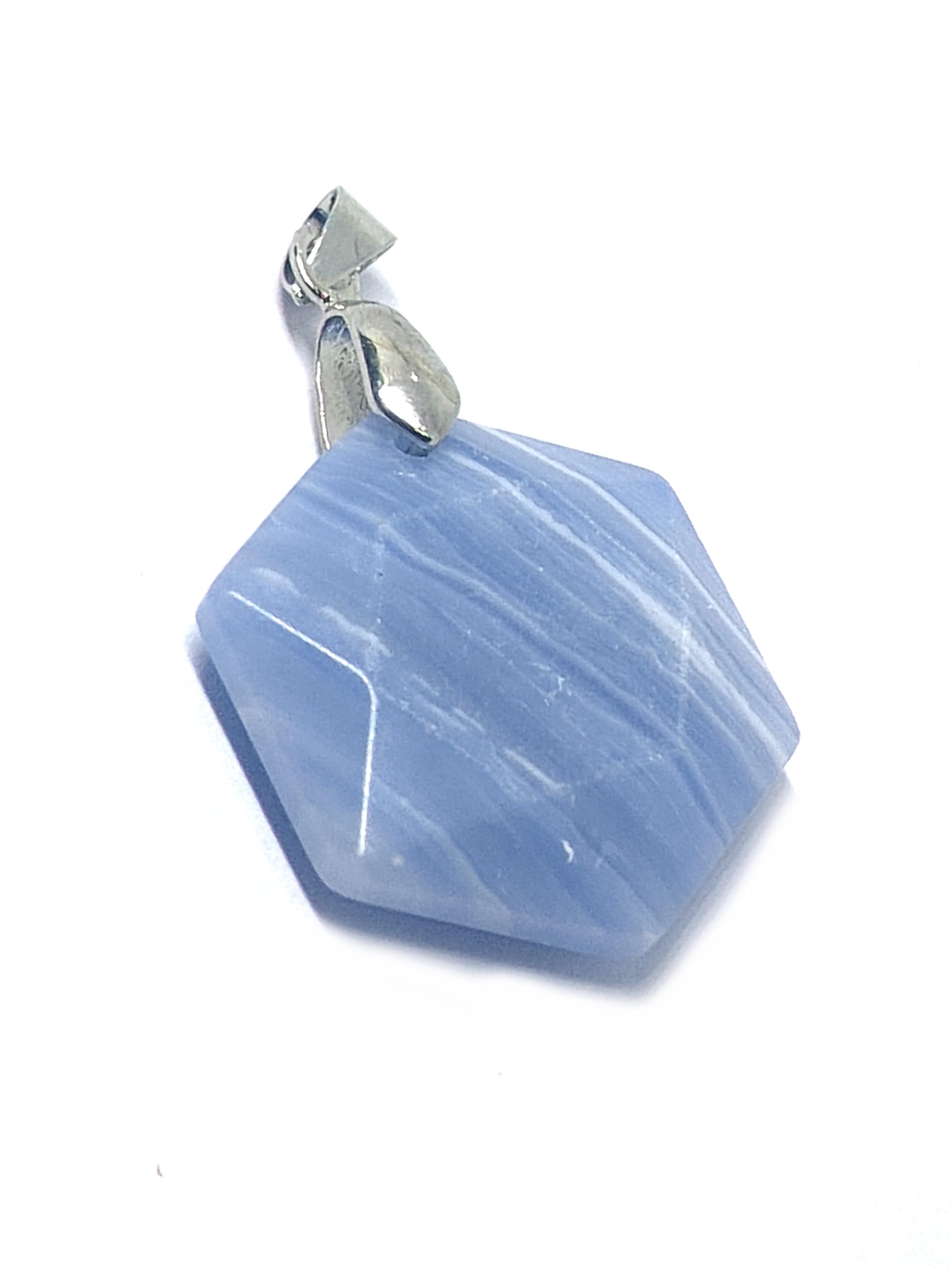 Natural Blue lace Agate Star Of David Pendant For Men & Women-image-28