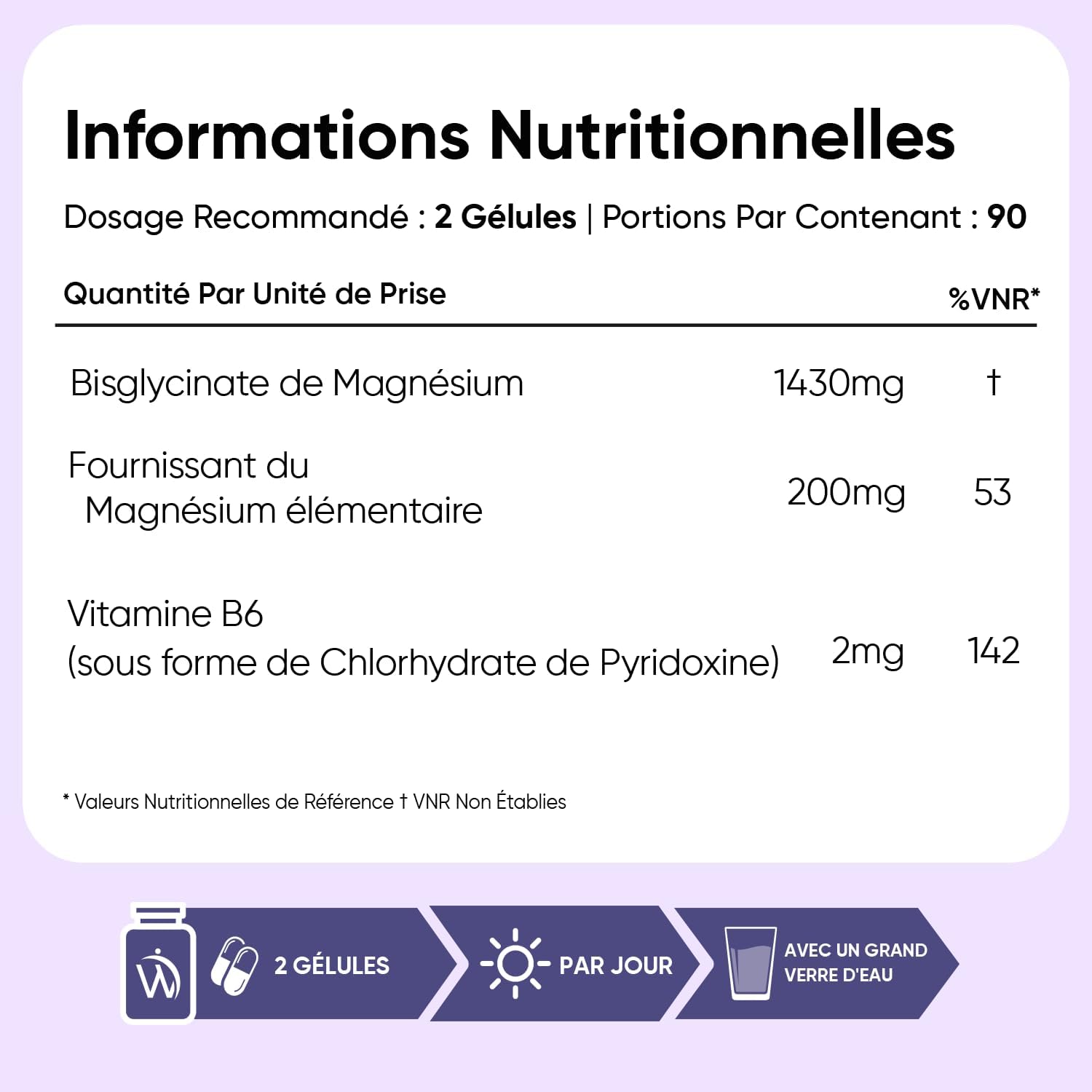 Magnesium Bisglycinate + Vitamine B6 1432mg - 180 Gélules Vegan - Mise en situation et utilisation