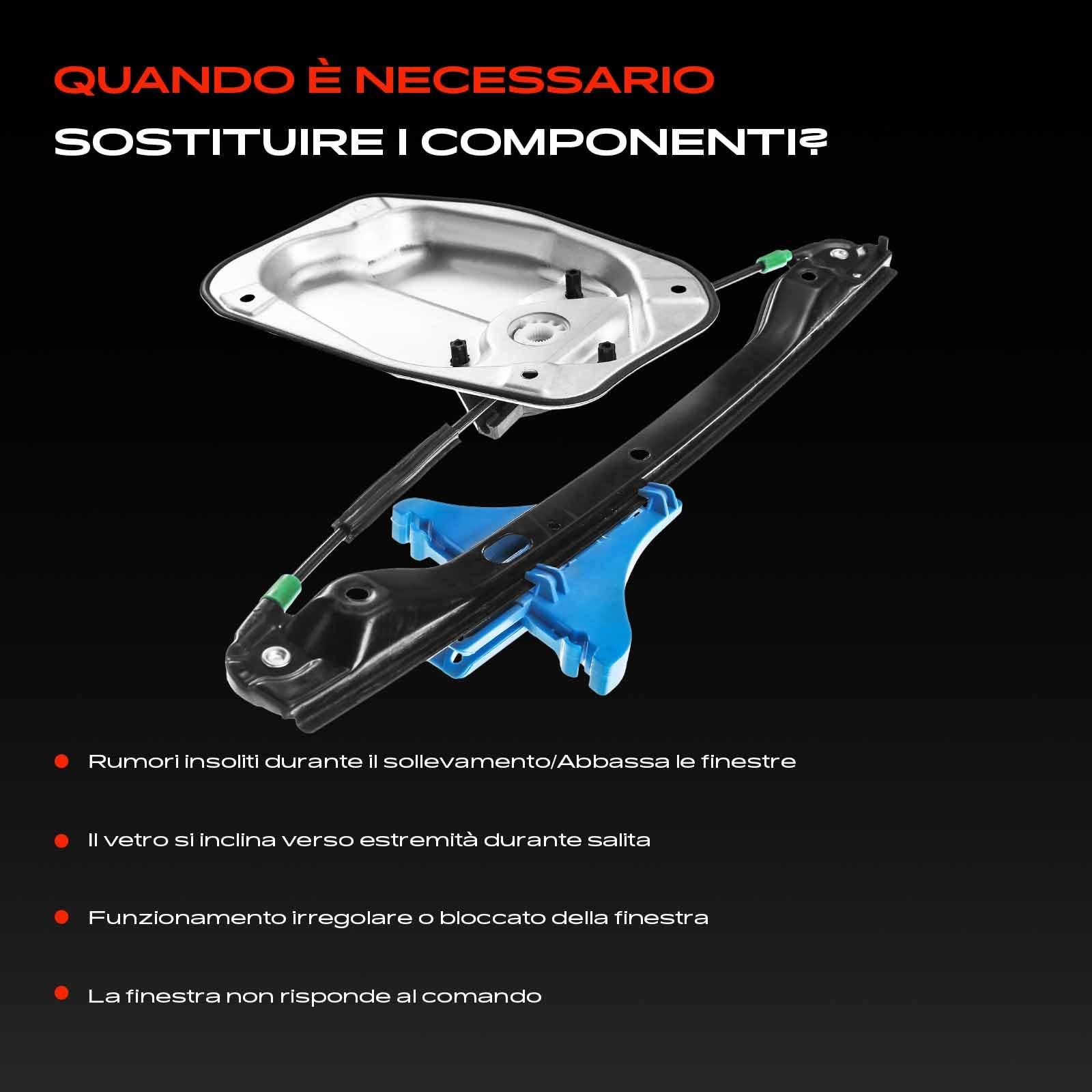 Frankberg Alzacristallo elettrico 4/5 porte posteriori sinistre 1K5839461