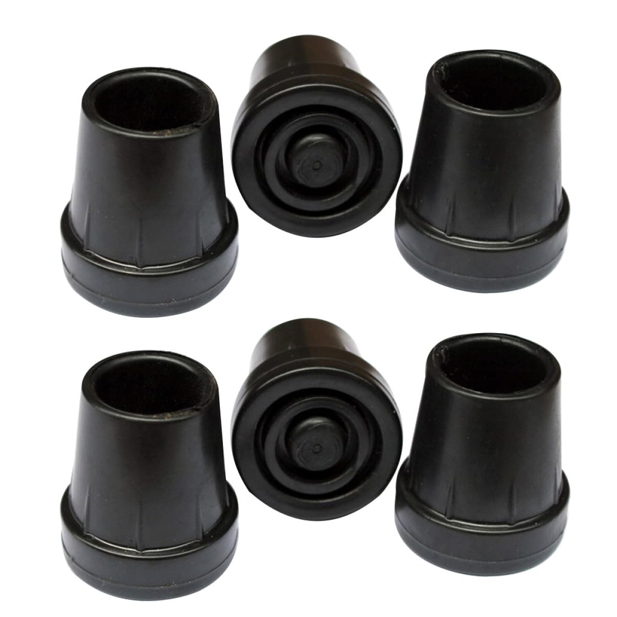 FOMIYES 10pcs Cane Tip Protector Leg Tips Crutch Tips Walking Cane Tips Black