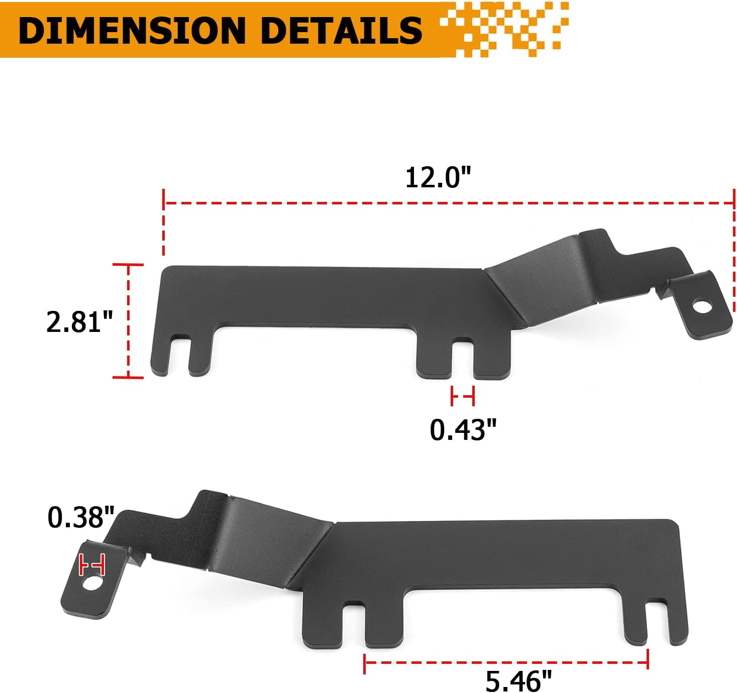 WeiSen Hood Hinge Ditch Light Mounting Brackets for 3 Inch Offroad LED Pod Work Light Compatible with Chevy Silverado 2500HD 3500HD 2015-2019, Fit GMC Sierra 2500HD 3500HD 2015-2019