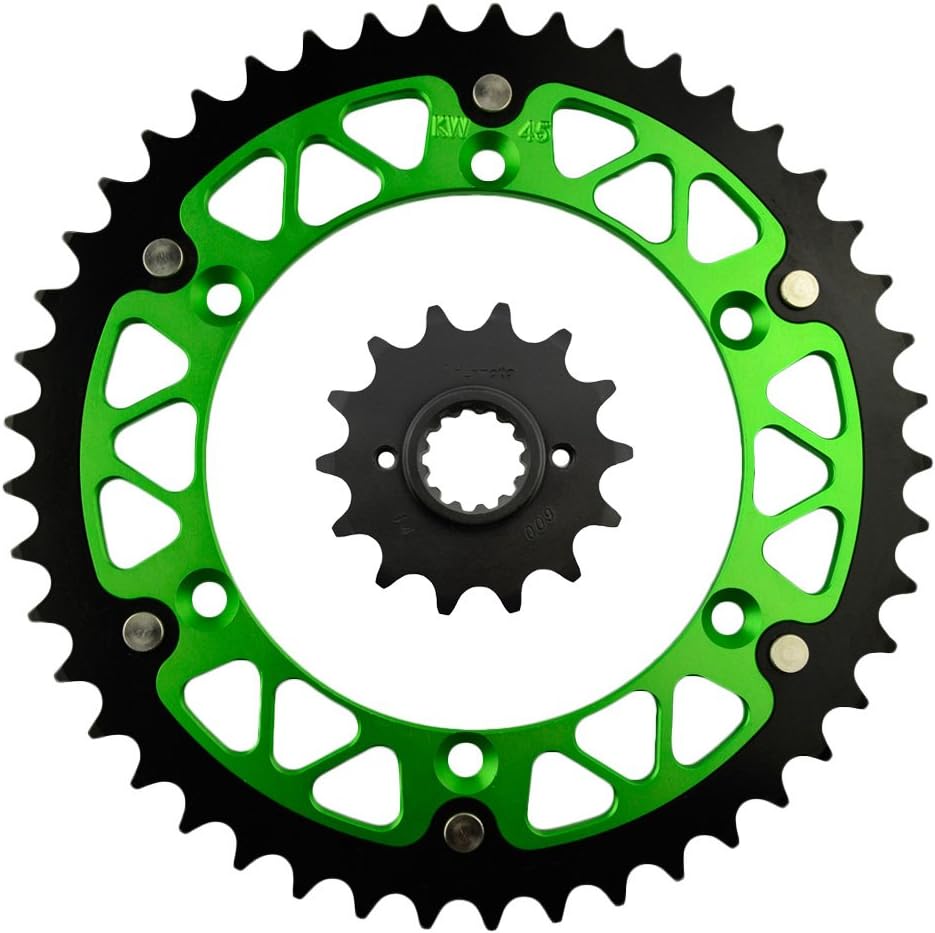 AHL Front & Rear Sprocket Kit Compatible with Kawasaki KLX250S KLX250 S 2006-2007 2009-2013 (13T-45T)