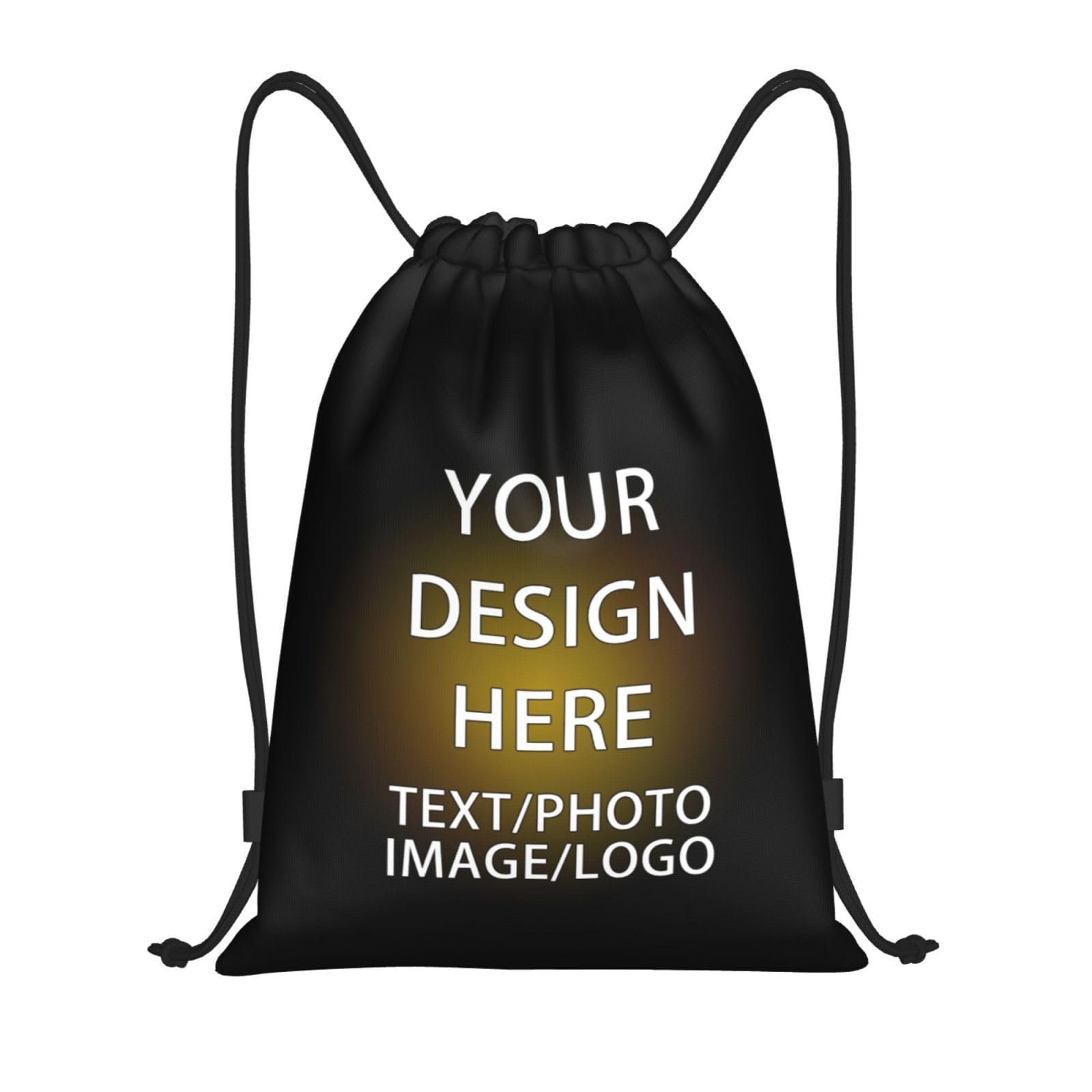 ROHBVMN UHBVN Personalised Backpack, custom Drawstring Bag, Sports Bags for Men and Women, Swimming Bag Waterproof, Cinch-bag Add Your Text/Logo, Perfect for Sports