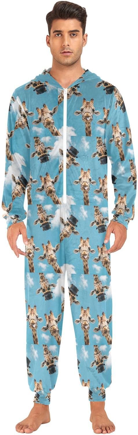 QUGRL Onesies Adult Pajamas Costume for Women Men Unisex Cosplay Sleepwear Homewear Suit Winter S-XL
