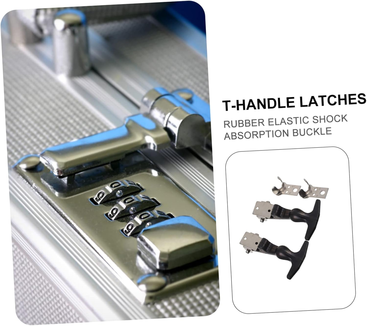 T-Shape Lock Rubber Flexible Draw Latches Box Hasp Engine Cover Latch Easy Install for Cabinet