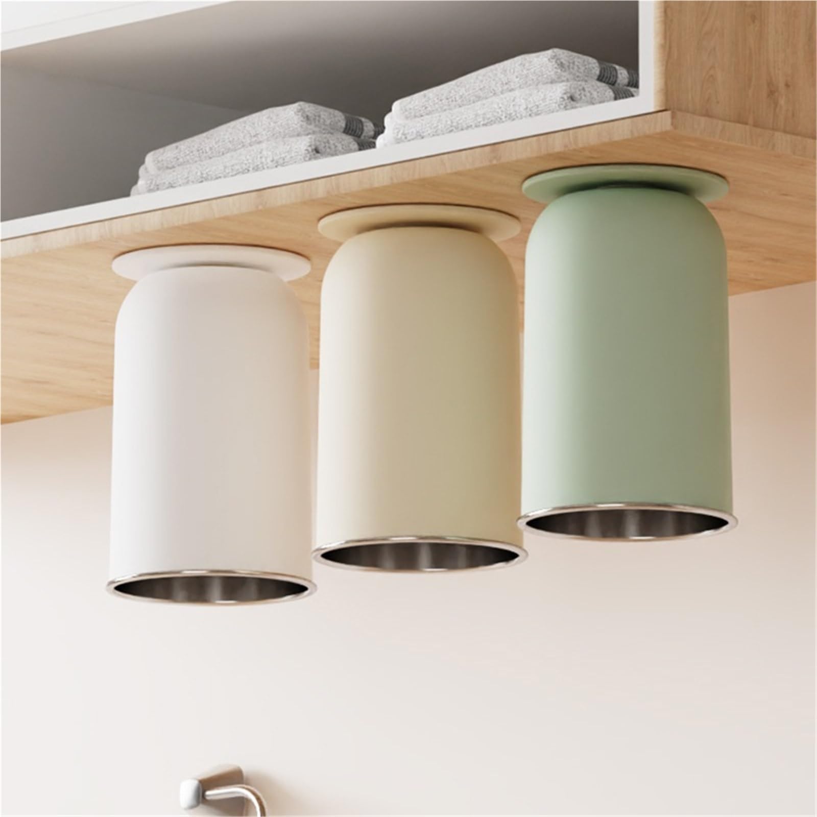 Taza for Cepillo de Dientes, sin perforación, Montaje en Pared, multifunción, Taza Agua for Lavado del hogar, 1 ud para Ducharse,Cepillarse Los Dientes