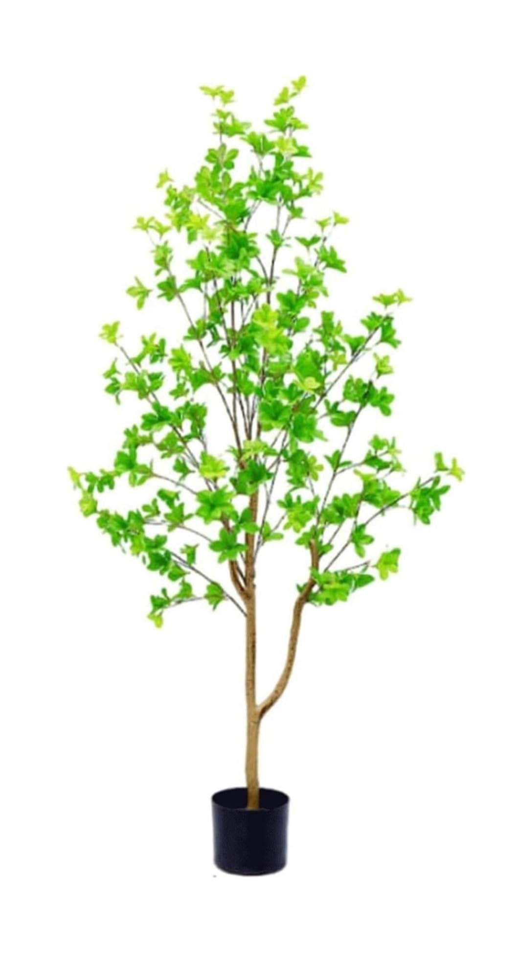 SWENEEN Indoor 150Cm/4.9Ft Artificial Tree Fake Tree Large Realistic Simulation Tree With Black Pot For Indoor Outdoor Home Artificial Plant Artificial Tree,