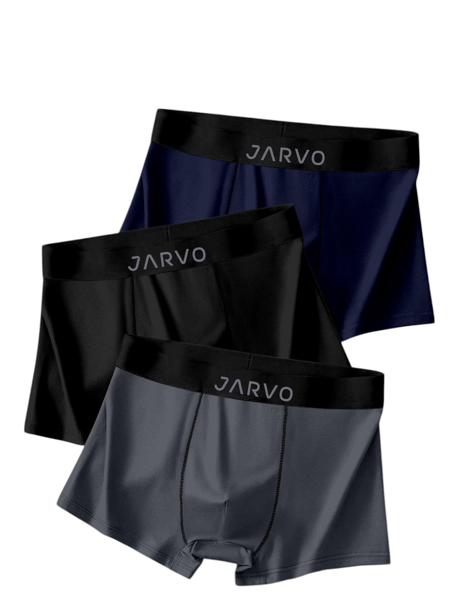 JARVO Men's Nylon Regular Fit Solid Antibacterial Trunks (Pack of 3)-picture-11