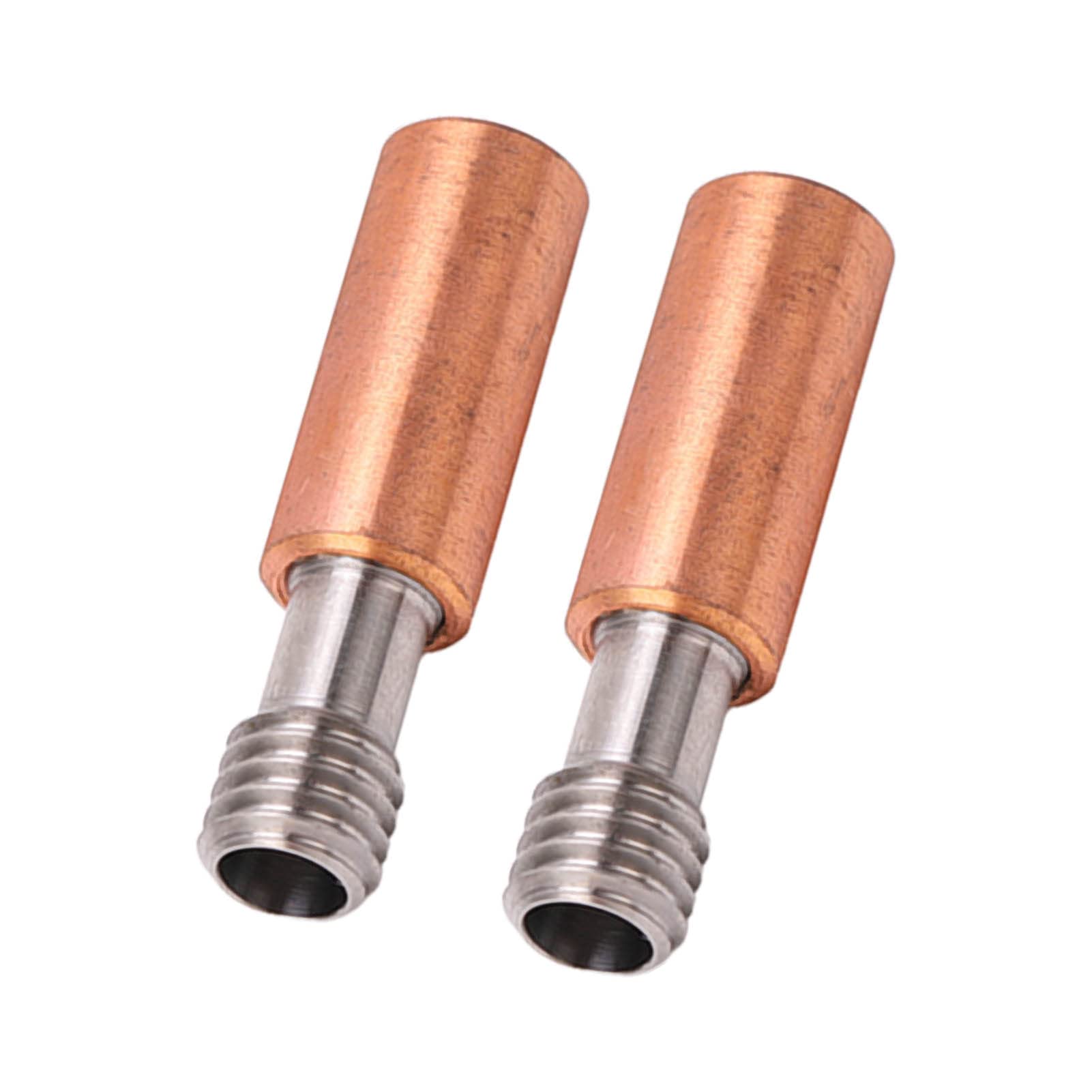 3D Printer Throat Nozzle, All Metal Ti Alloy And Copper Bimetal Throat Nozzle 2Pcs for Ender 3, 3 V2, 3 Pro Heat Break Throat with Easy Installation for 3D Printing (4.1mm