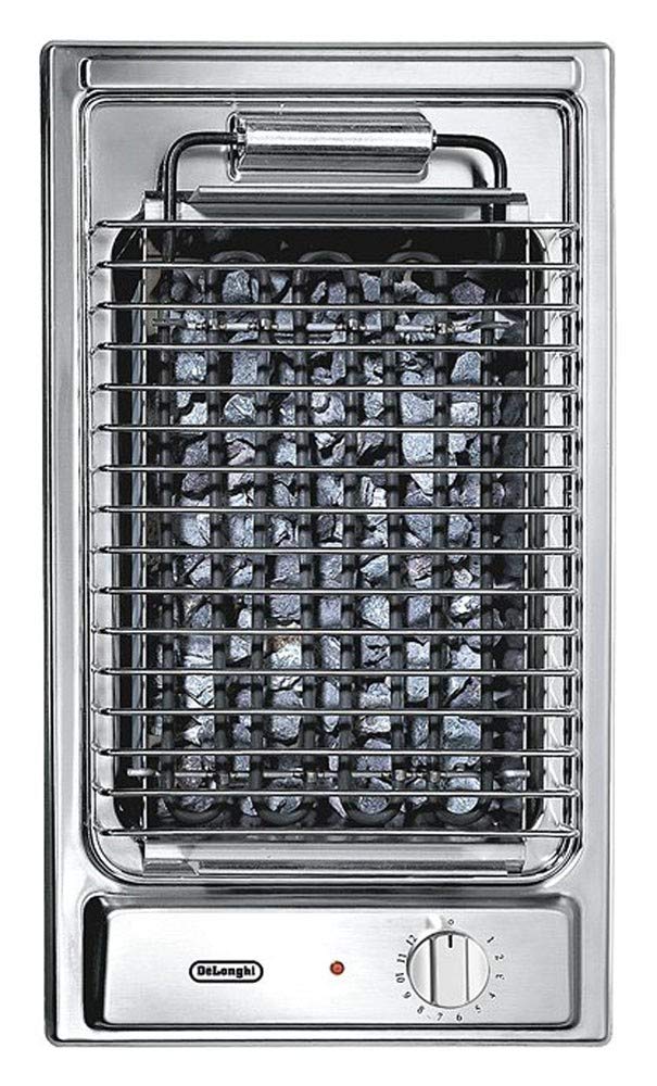 De'Longhi BQI 13-2 - Placa de cocción Domino Barbacoa de acero inoxidable de 30 cm