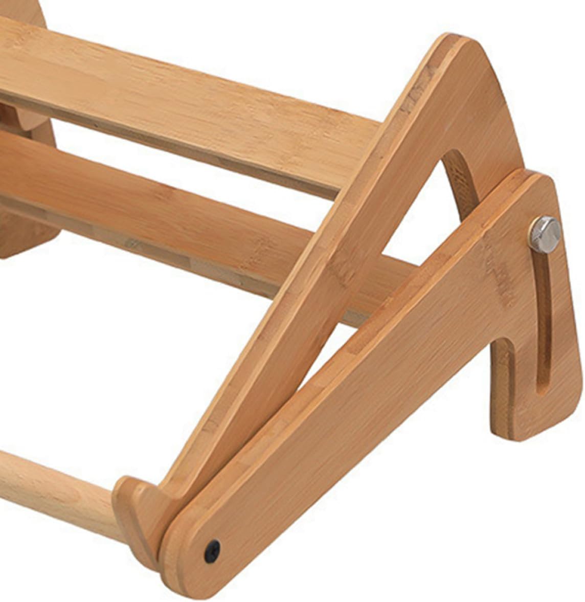 Kisangel Wooden Laptop Stand Adjustable Computer Holder Compatible with 13-15.6 Inch Notebooks, Foldable Laptop Support Rack with Cooling Vent for Home and Office Use