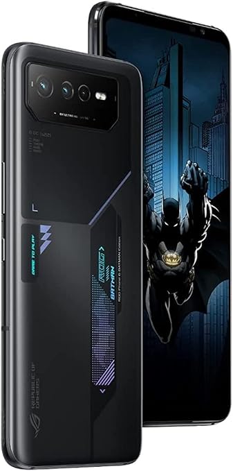 ASUS ROG Phone 6 Batman Edition 5G AI2203 Dual 256GB 12GB RAM Factory Unlocked (GSM Only | No CDMA - not Compatible with Verizon/Sprint) - Night Black