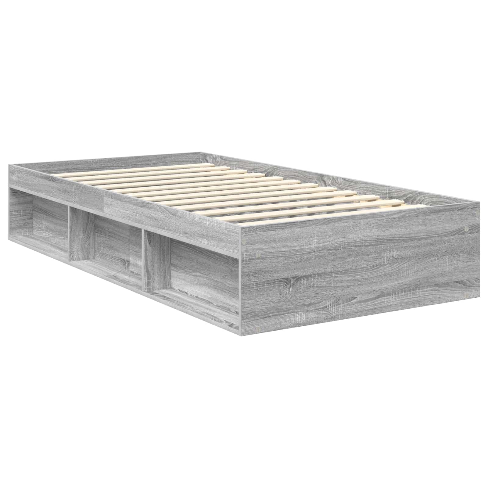 vidaXL Estructura de Cama con cabecera Gris Sonoma 100 x 200 cm
