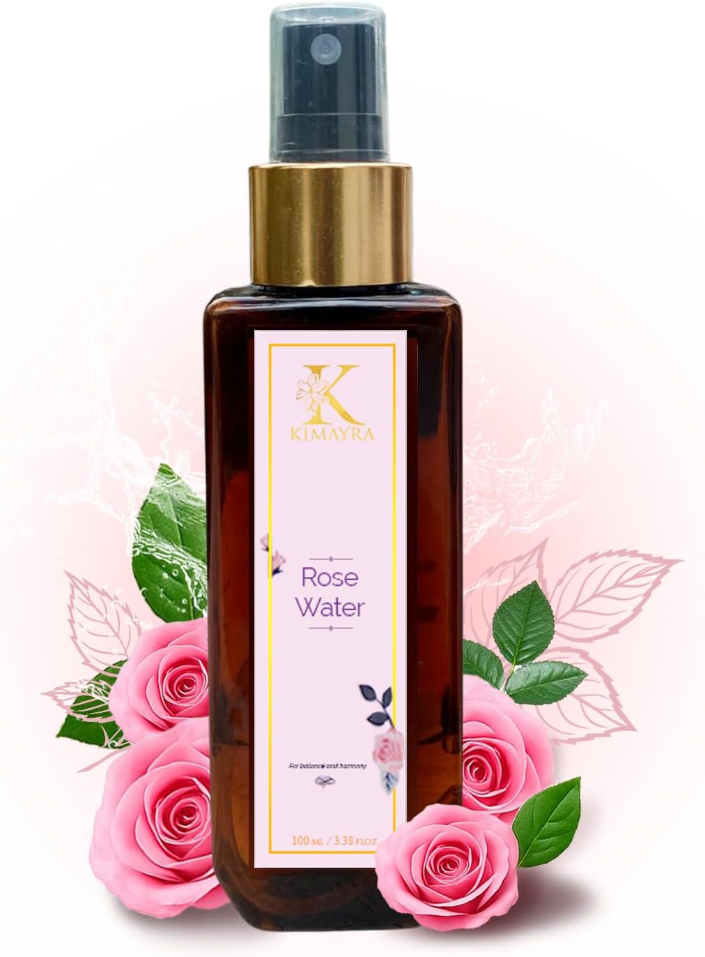 Natural Rose Water Spray for Face | Pure Organic Facial Toner Mist for Face & Skin | Premium Rose Water Gulabjal for Oily, Dry & All Skin Types 100ml (Pack of 1)